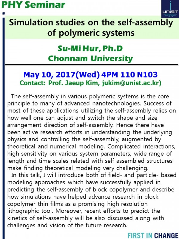 Simulation Studies on the Self Assembly of Polymetric Systems