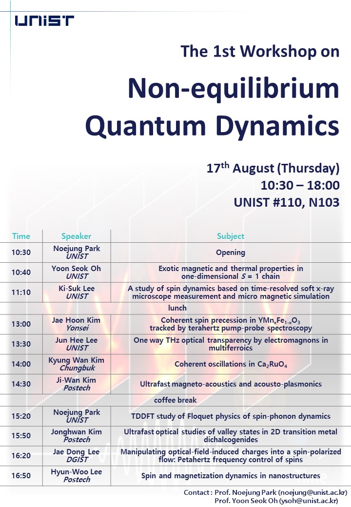 The 1st Workshop on Non-equilibrium Quantum Dynamics